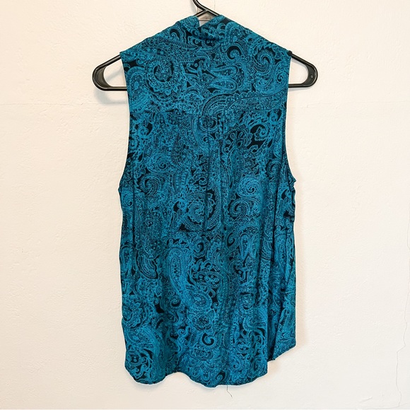 Banana Republic Factory Tie Neck Paisley Blouse - Picture 5 of 5